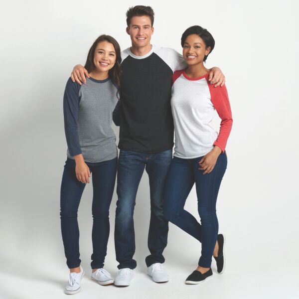 Next Level Unisex Triblend 3/4 Sleeve Raglan