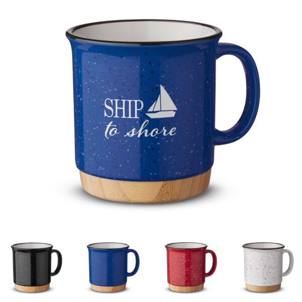 15 oz. Campfire Mug with Bamboo Base