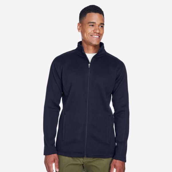 Devon & Jones Men's Bristol Full-Zip Sweater Fleece Jacket
