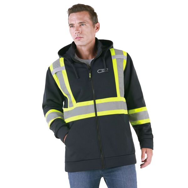 CX2 Infinity Hi-Vis Full Zip Hooded Sweatshirt w/ Detachable Hood