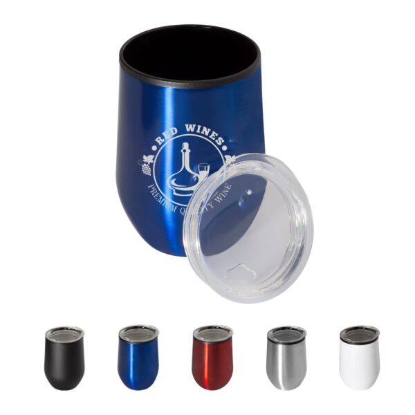 12 oz. Budget Stemless Wine Tumbler with Lid