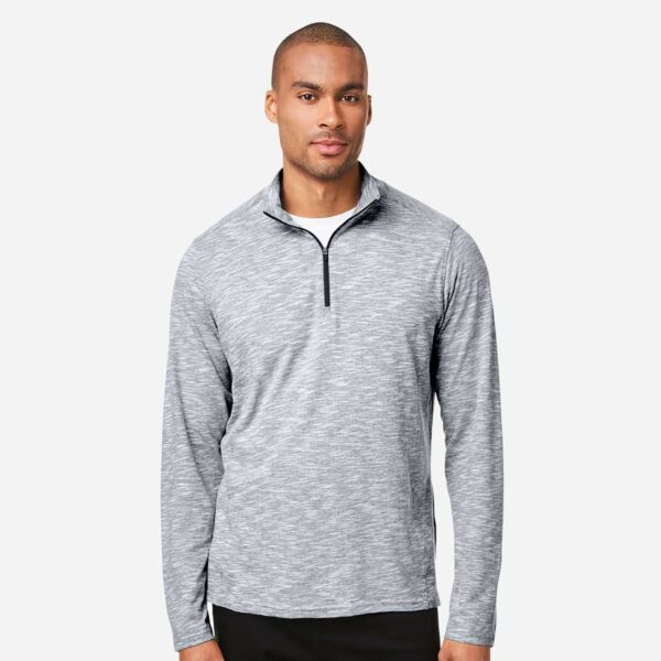 North End Men's Eclipse Jacquard Quarter-Zip Pullover