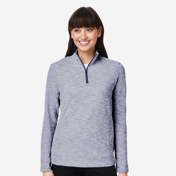 North End Women's Eclipse Jacquard Quarter-Zip Pullover