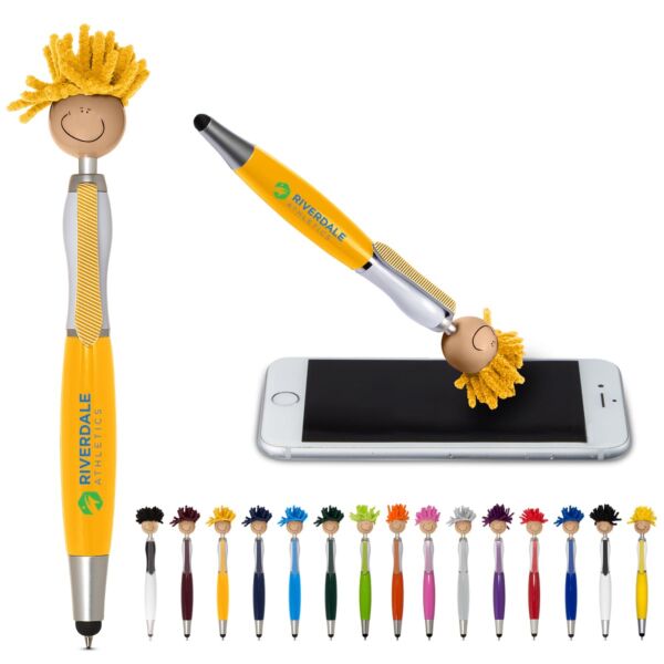 Multicultural MopToppers® Screen Cleaner with Stylus Pen (Tan Skin Colour)
