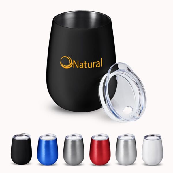 10 oz. Stemless Vacuum Wine Tumbler with Lid
