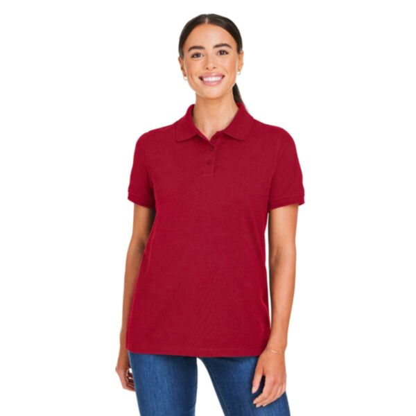 Harriton Ladies' Valiant Cotton Snag Protect Polo