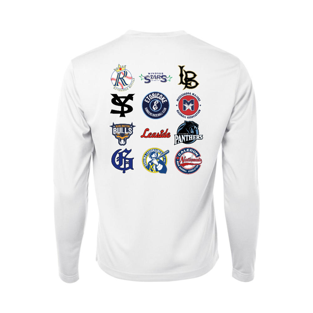Riverside Champs Performance Long-Sleeve Graphic Tee White