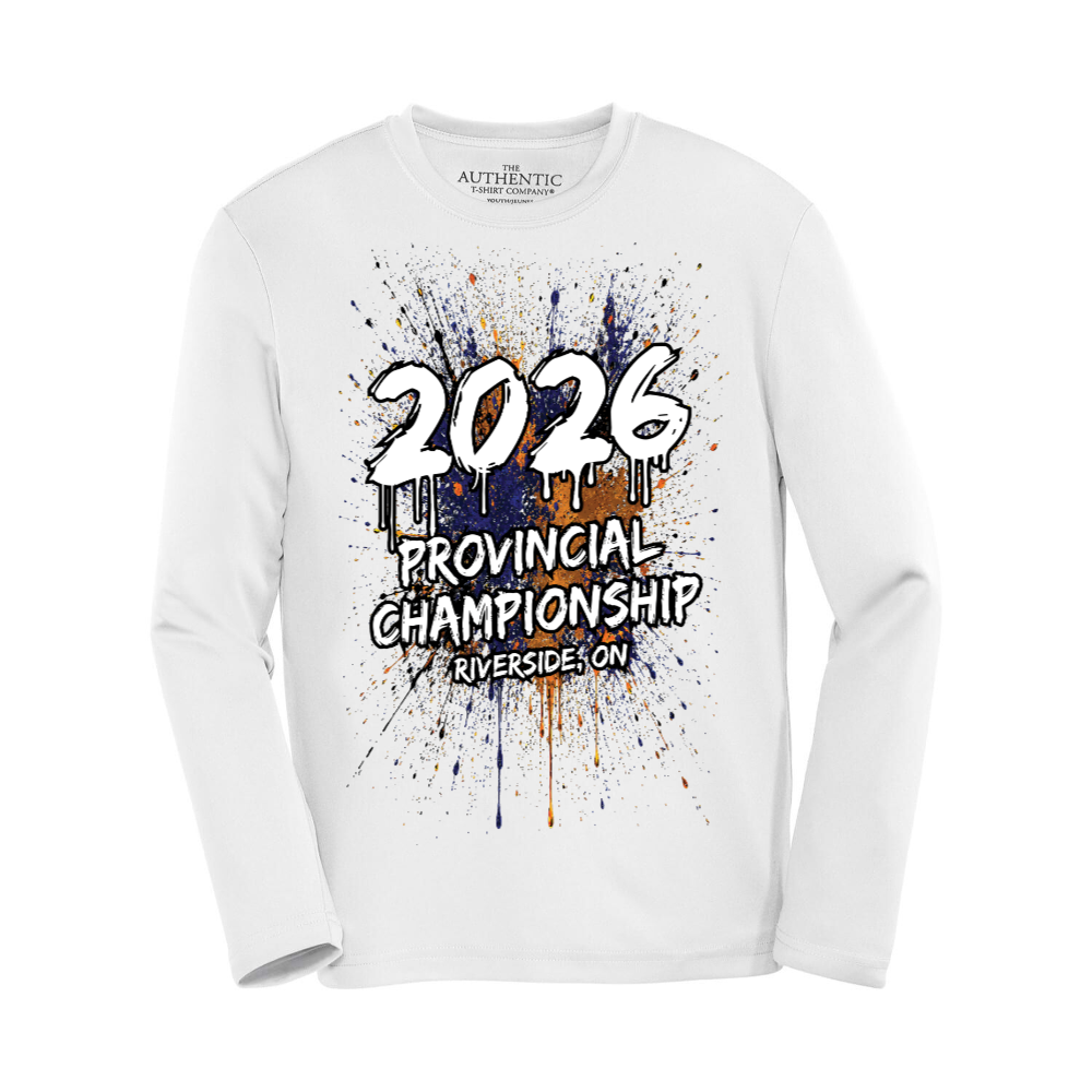YOUTH Riverside Champs Performance Long-Sleeve Graphic Tee White