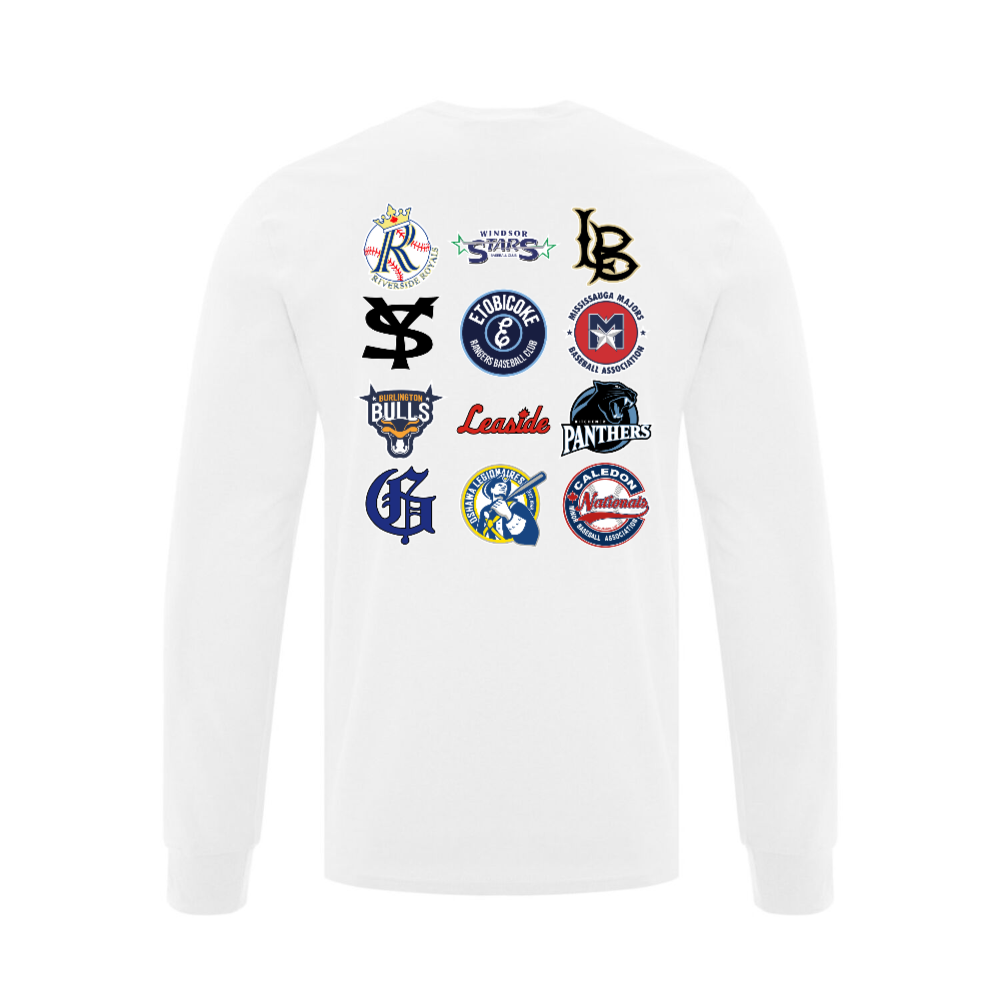 Riverside Champs Cotton Long-Sleeve Graphic Tee White