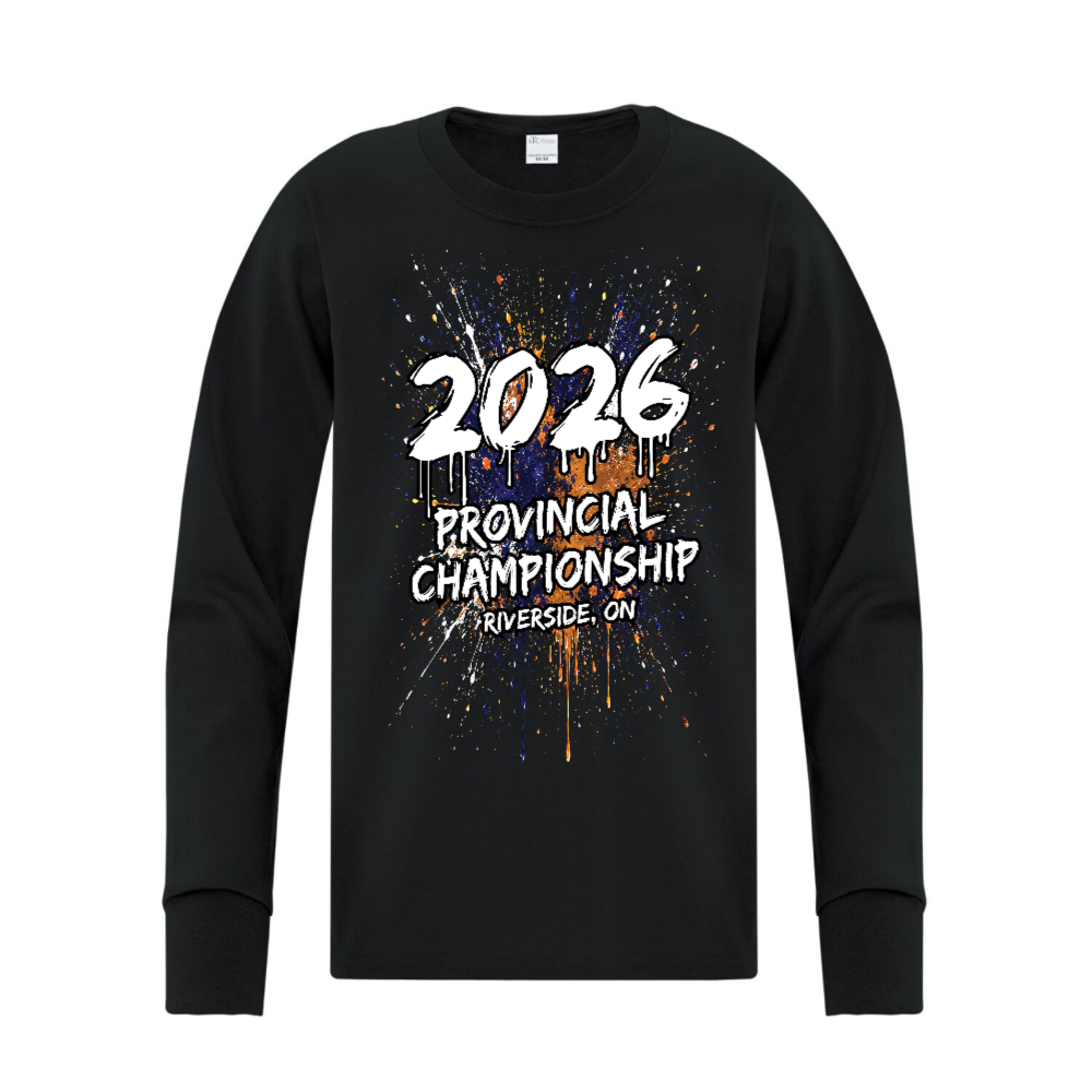 YOUTH Riverside Champs Cotton Long-Sleeve Graphic Tee Black
