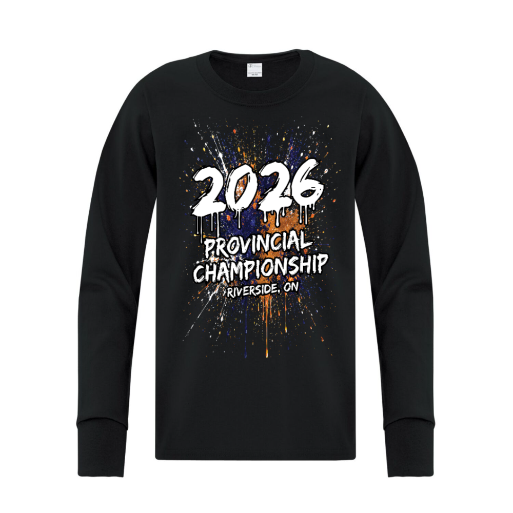YOUTH Riverside Champs Cotton Long-Sleeve Graphic Tee Black