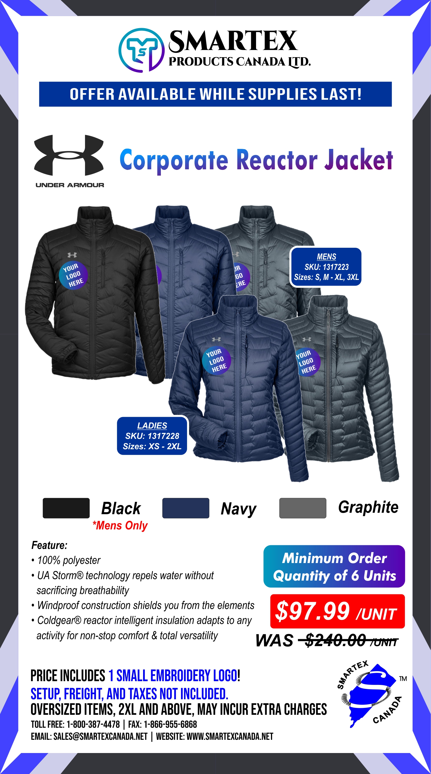 Under Armour Corporate Reactor Jackets